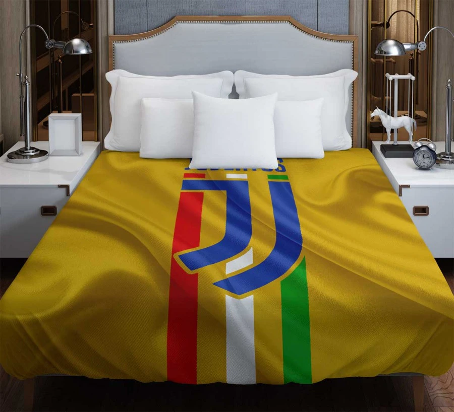 Incredible Italian Soccer Club Juventus Logo Duvet Cover