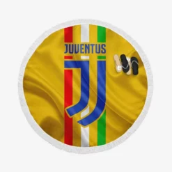 Incredible Italian Soccer Club Juventus Logo Round Beach Towel