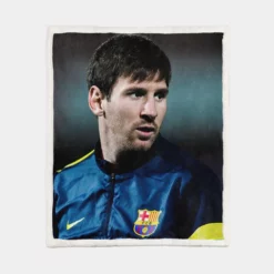 Incredible Soccer Player Lionel Messi Sherpa Fleece Blanket 1