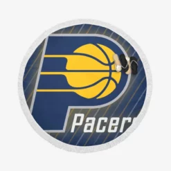 Indiana Pacers American Professional Basketball Team Round Beach Towel