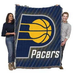 Indiana Pacers American Professional Basketball Team Woven Blanket