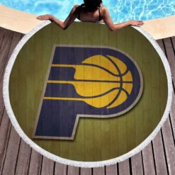 Indiana Pacers Classic NBA Basketball Club Round Beach Towel 1