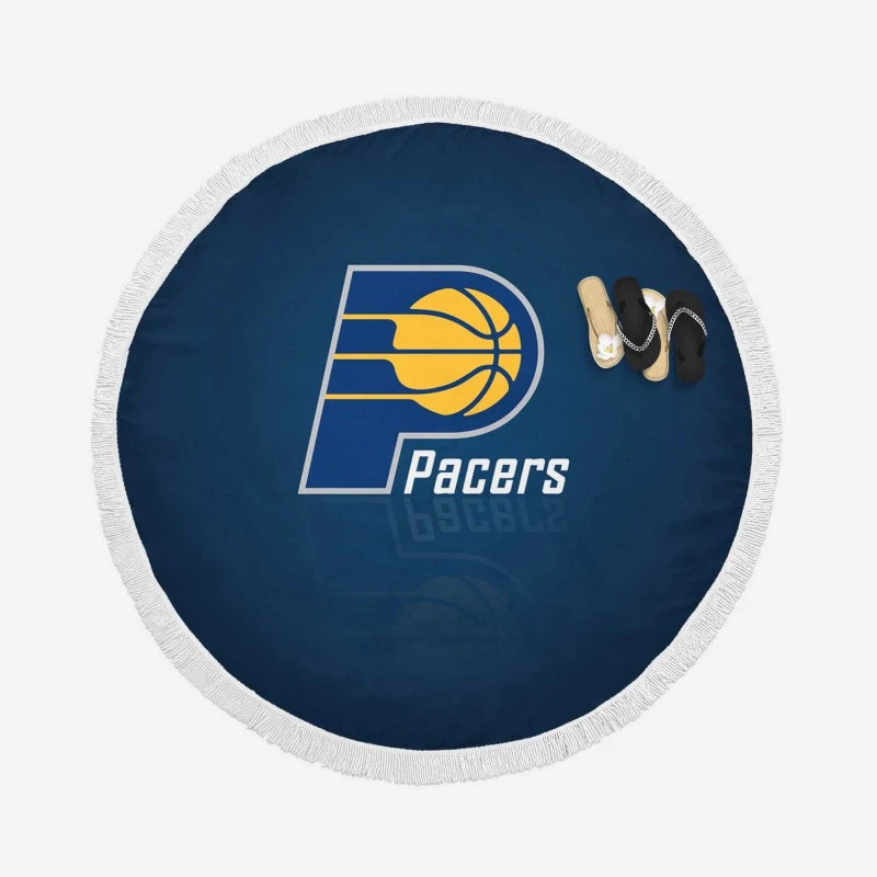 Indiana Pacers Energetic NBA Basketball Team Round Beach Towel