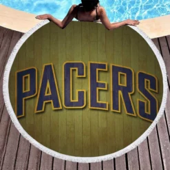 Indiana Pacers Popular NBA Basketball Club Round Beach Towel 1