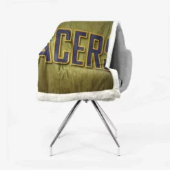 Indiana Pacers Popular NBA Basketball Club Sherpa Fleece Blanket 2