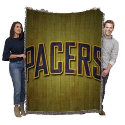 Indiana Pacers Popular NBA Basketball Club Woven Blanket