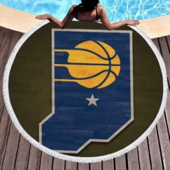 Indiana Pacers Top Ranked NBA Basketball Team Round Beach Towel 1