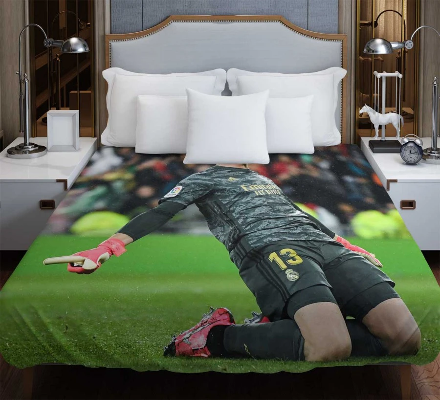 Inspirational Football Thibaut Courtois Duvet Cover