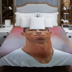 Inspirational Sports Player Cristiano Ronaldo Duvet Cover