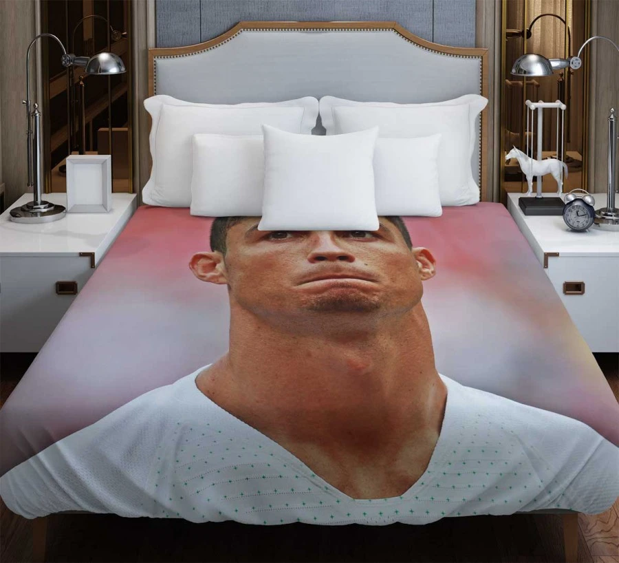 Inspirational Sports Player Cristiano Ronaldo Duvet Cover