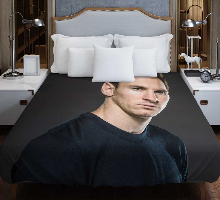 Inspirational Sports Player Lionel Messi Duvet Cover