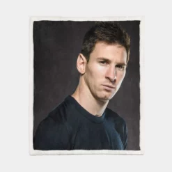 Inspirational Sports Player Lionel Messi Sherpa Fleece Blanket 1