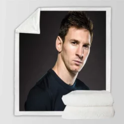 Inspirational Sports Player Lionel Messi Sherpa Fleece Blanket