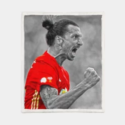 Inspiring Football Zlatan Ibrahimovic Sherpa Fleece Blanket 1