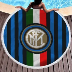 Inter Milan Champions League Club Round Beach Towel 1