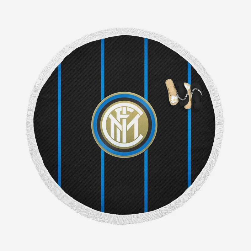 Inter Milan Classic Football Team Round Beach Towel