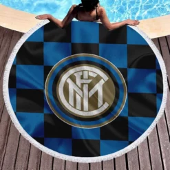 Inter Milan Copa America Club Round Beach Towel 1