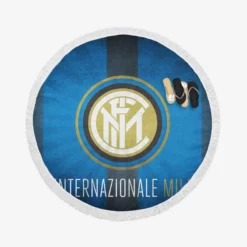 Inter Milan Energetic Football Club Round Beach Towel