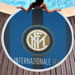 Inter Milan Excellent Football Club Round Beach Towel 1