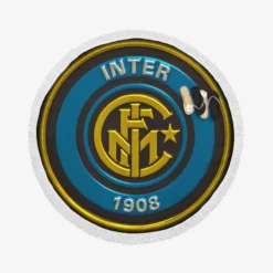 Inter Milan Exciting Football Club Round Beach Towel