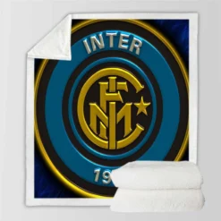 Inter Milan Exciting Football Club Sherpa Fleece Blanket