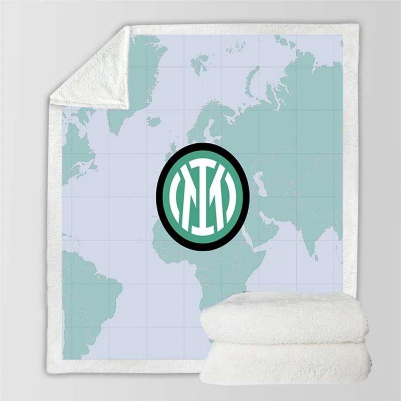 Inter Milan Famous Italian Football Club Sherpa Fleece Blanket