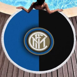 Inter Milan Italian Football Club Round Beach Towel 1