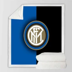 Inter Milan Italian Football Club Sherpa Fleece Blanket