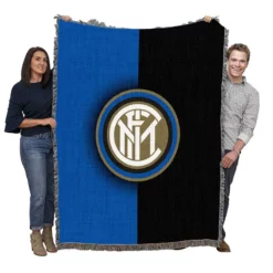 Inter Milan Italian Football Club Woven Blanket