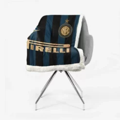 Inter Milan Italian Nike Football Club Logo Sherpa Fleece Blanket 2