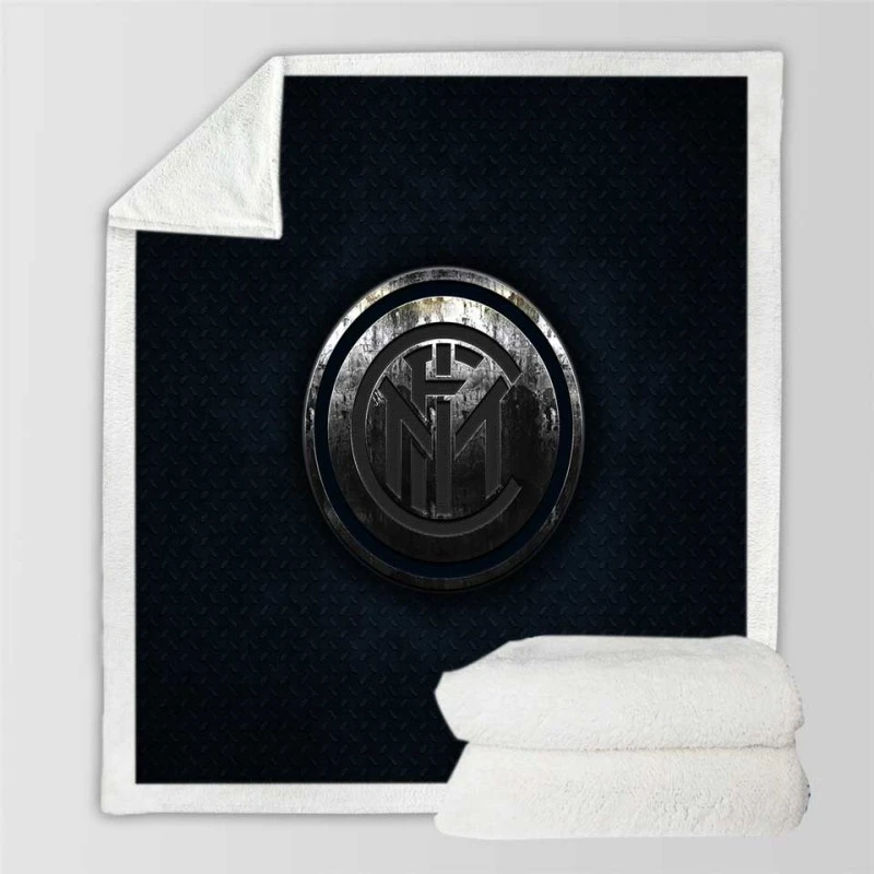 Inter Milan Powerful Football Team Sherpa Fleece Blanket