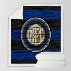 Inter Milan Professional Football Club Sherpa Fleece Blanket