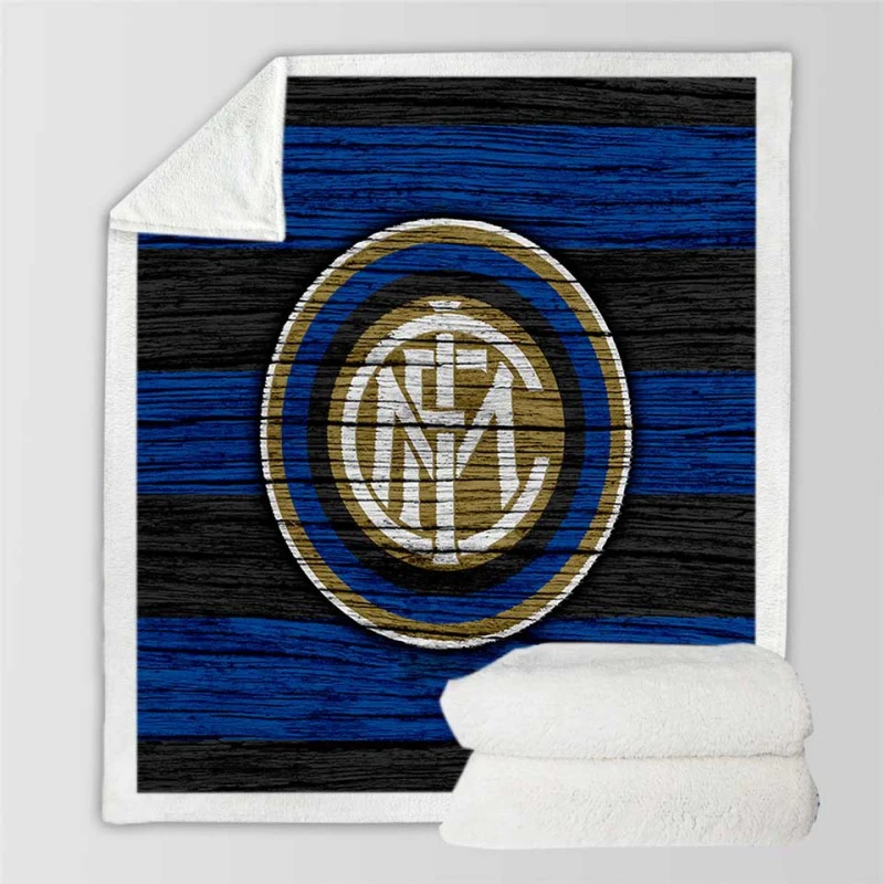 Inter Milan Professional Football Club Sherpa Fleece Blanket