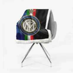 Inter Milan Strong Italian Club Logo Sherpa Fleece Blanket 2