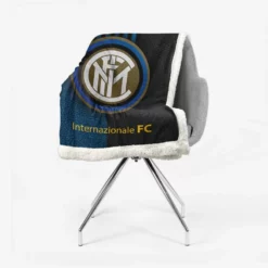 Inter Milan Top Ranked Football Club Logo Sherpa Fleece Blanket 2