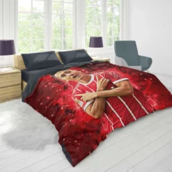 Intercontinental Cup Footballer Robert Lewandowski Duvet Cover 1