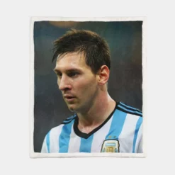 Invigorating Argentina Sports Player Lionel Messi Sherpa Fleece Blanket 1