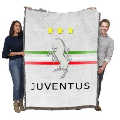 Italian Popular Soccer Club Juve Logo Woven Blanket