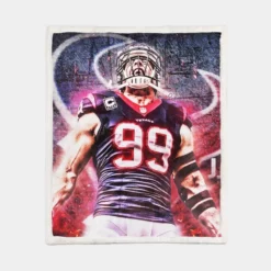 JJ Watt Classic NFL American Football Player Sherpa Fleece Blanket 1