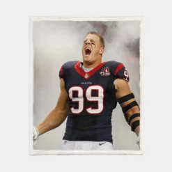 JJ Watt Houston Texans Excellent NFL Football Player Sherpa Fleece Blanket 1