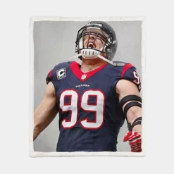 JJ Watt Popular NFL American Football Player Sherpa Fleece Blanket 1