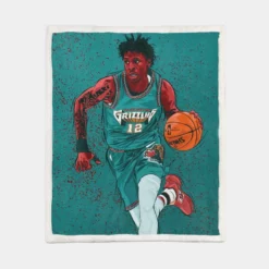 Ja Morant Excellent NBA Basketball Player Sherpa Fleece Blanket 1