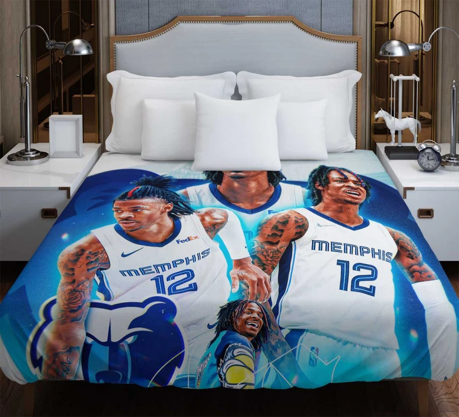 Ja Morant Exciting NBA Basketball Player Duvet Cover