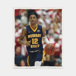 Ja Morant Popular NBA Basketball Player Sherpa Fleece Blanket 1