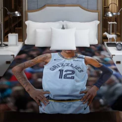 Ja Morant Top Ranked NBA Basketball Player Duvet Cover 1