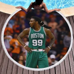 Jae Crowder Professional NBA Basketball Player Round Beach Towel 1