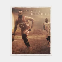 James Harden Strong NBA Basketball Player Sherpa Fleece Blanket 1