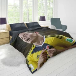 James Rodriguez Colombian Football Player Duvet Cover 1