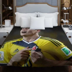 James Rodriguez Colombian Football Player Duvet Cover