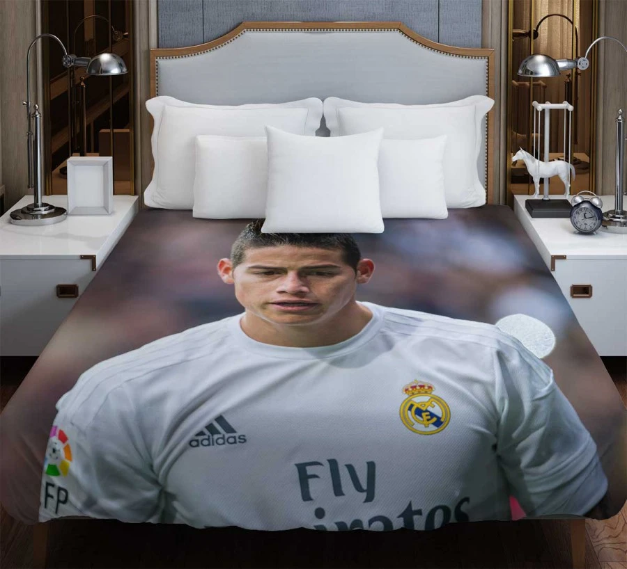 James Rodriguez Colombian Football Player on National Team Duvet Cover